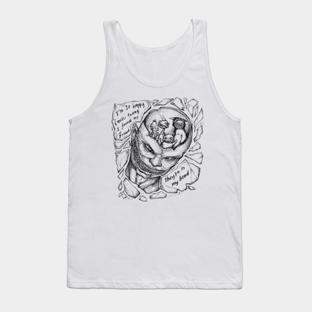 Lithium - Nirvana - Illustrated Lyrics Tank Top by bangart